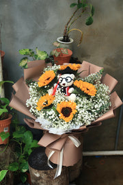 Sunflower with Teddy